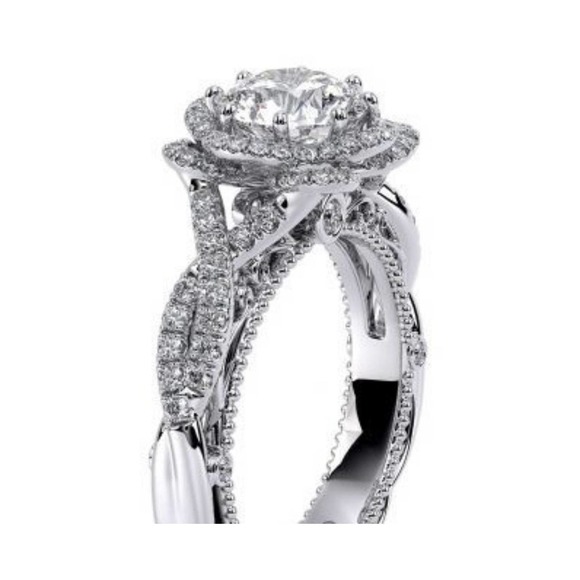 -sz7 Diamond 925/14k STERLING SILVER ring #37 size 6,7,8,9,10 - Picture 5 of 6